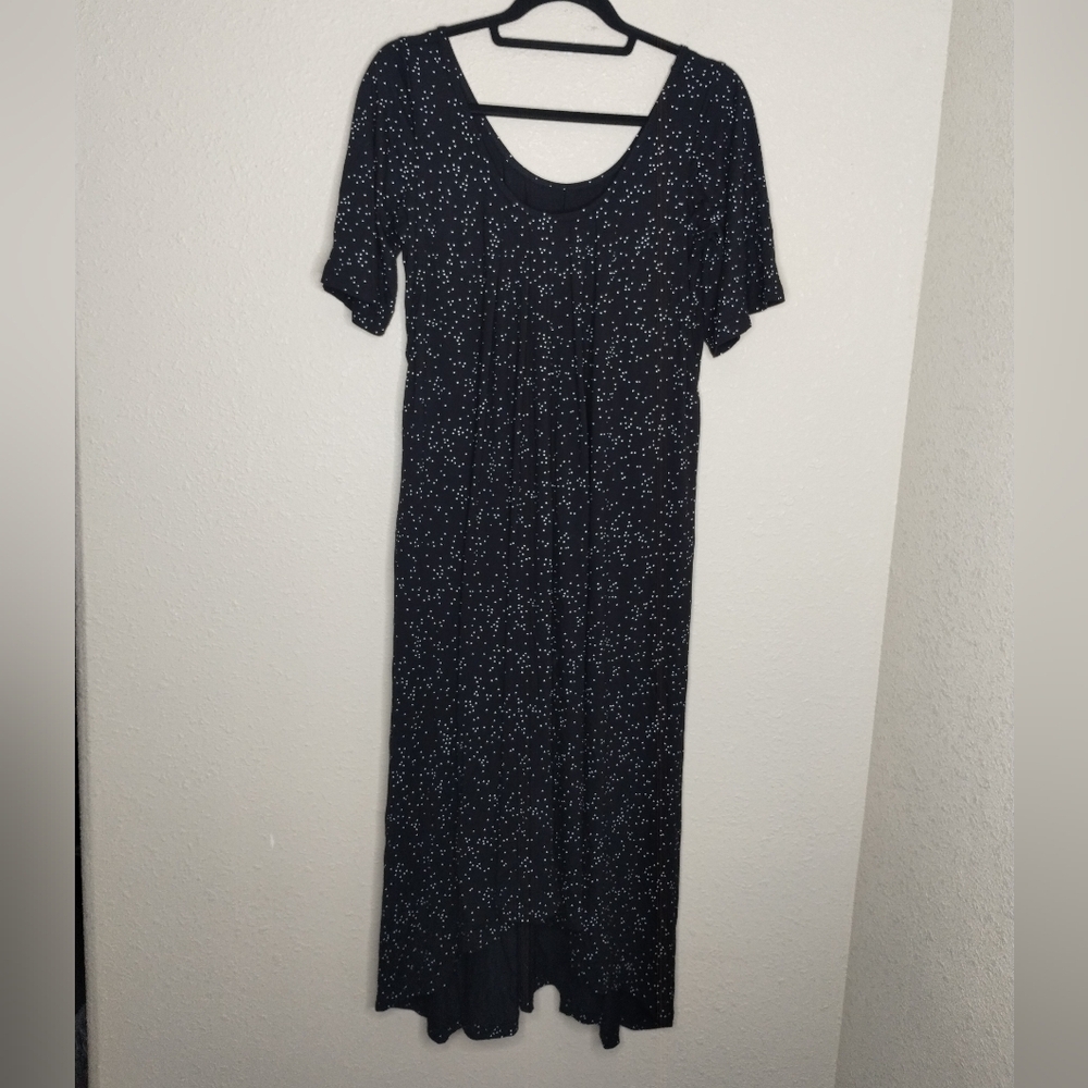 Latched Mama Nursing Dress Black White Dot Women's Size 00-6 Petite